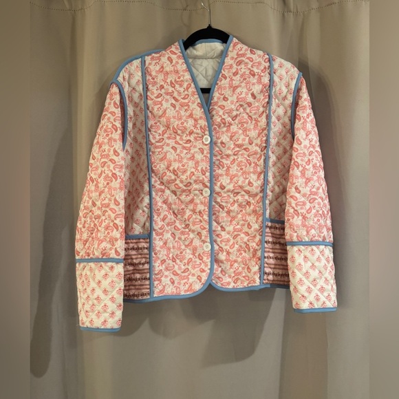 SHEIN Floral Quilted Women's Jacket - Pink and Blue - Picture 1 of 6